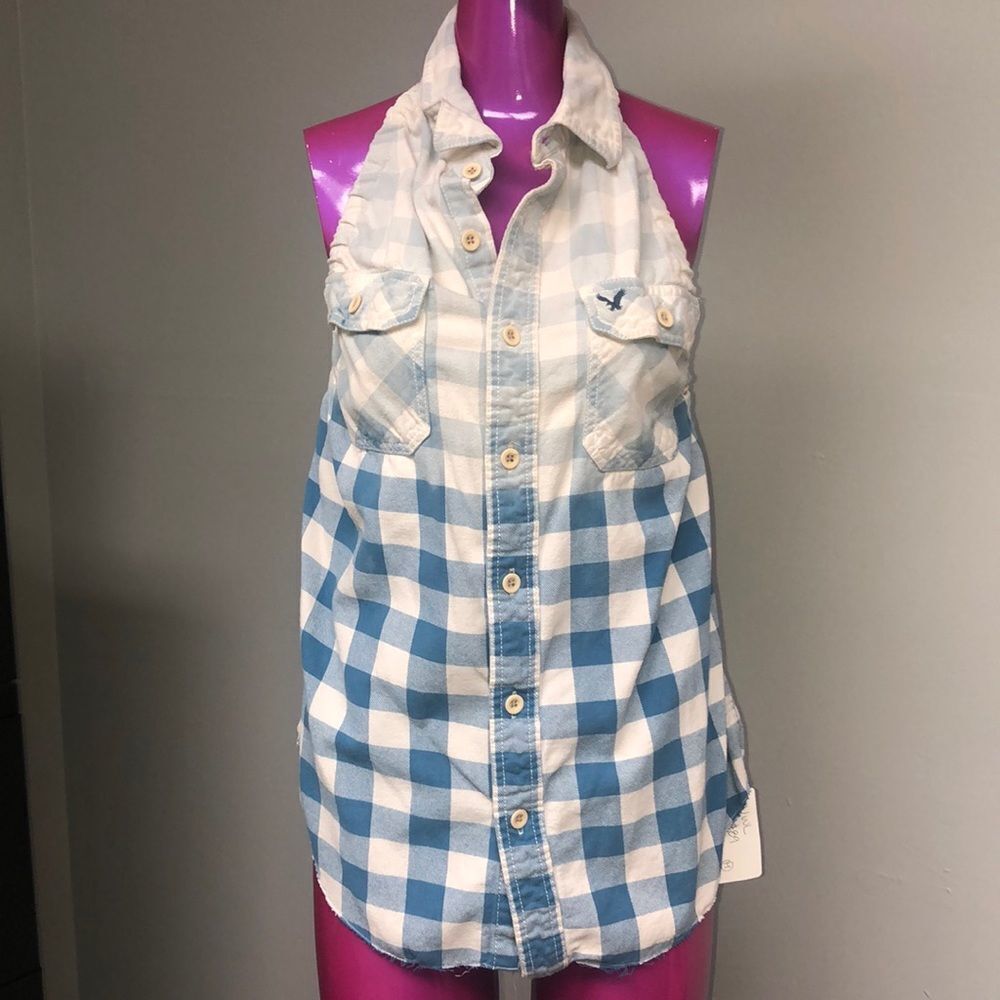 Vintage with Lisa reconstructed flannel halter
